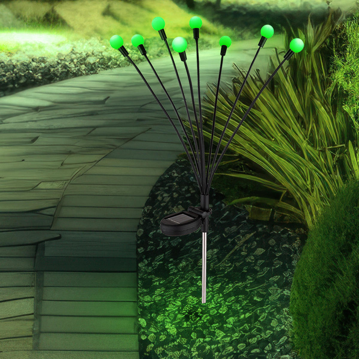 LED AUSSENLEUCHTE Edelstahl Schwarz RGB Farbwechsel - Schwarz, Metall (20/12/70cm) - Globo Lighting