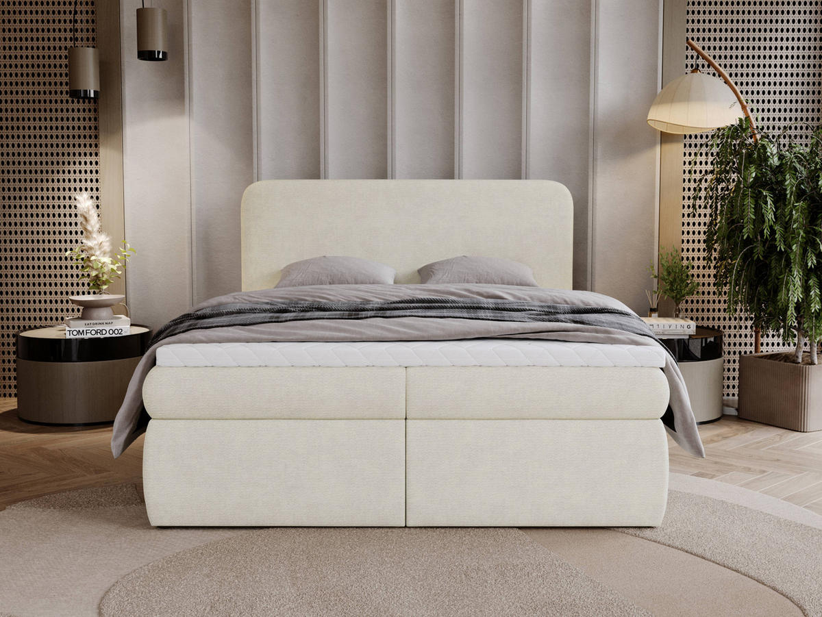 BOXBETT Bonny - H3 - Schwarz/Cappuccino, Holz/Holzwerkstoff (180/200cm) - MIRJAN24