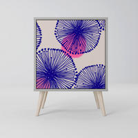 SIDEBOARD MAGIC NATURE, Grau, 57,5x42x77,5 cm, Schräge Buchenholzfüße - Buchefarben/Multicolor, Holzwerkstoff/Buchenholz (57.5/77.5/42cm) - SpaceRebels