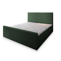 POSTEL BOXSPRING BRENTO 160x200 cm, s matrací a úložným prostorem, tmavě zelená - tmavě zelená, kompozitní dřevo/textil (160/200cm) - MASSENO