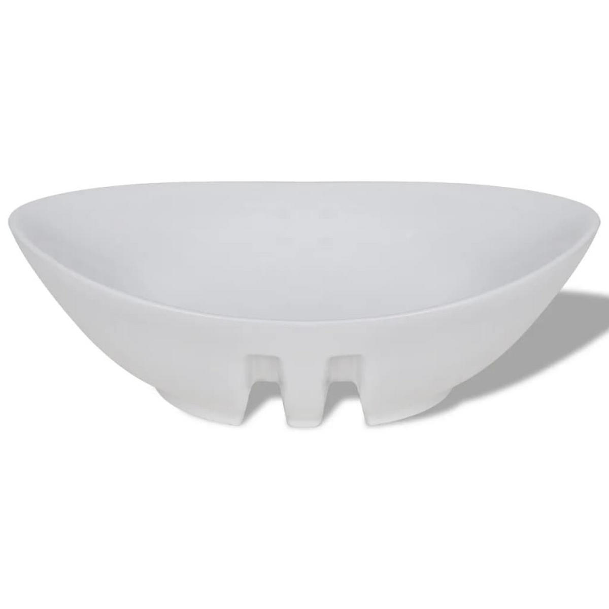 WASCHBECKEN Kouns 59/38.5/19 cm - Weiß, Keramik (59/19/38.5cm) - Nettlife