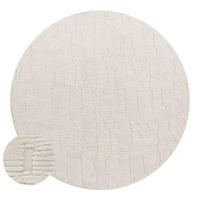 HOCHFLORTEPPICH Boho Creme Ø 120 cm - Creme, Kunststoff (120/120cm) - TT Home