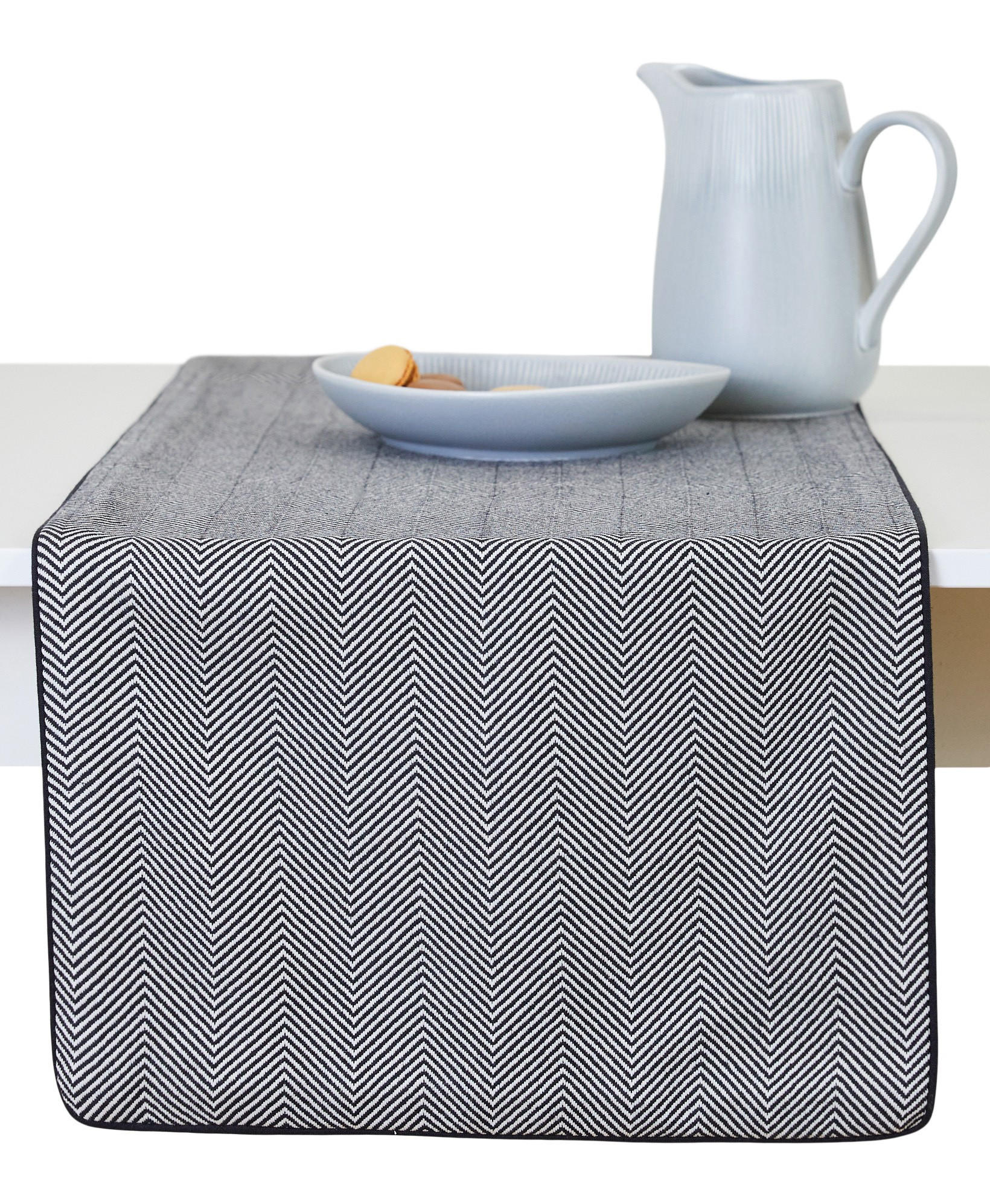 TISCHLÄUFER Catron - Dunkelgrau, Textil (180/40/1cm) - home&you