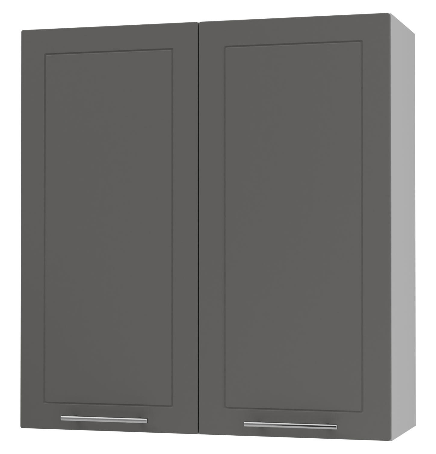 KÜCHENHÄNGESCHRANK Kvantum W4/90 Graphit Matt / Grau Matt 90 / 32,5 / 96cm - Graphitfarben/Grau, Holz/Holzwerkstoff (90/96/32.5cm) - Feldmann-Wohnen