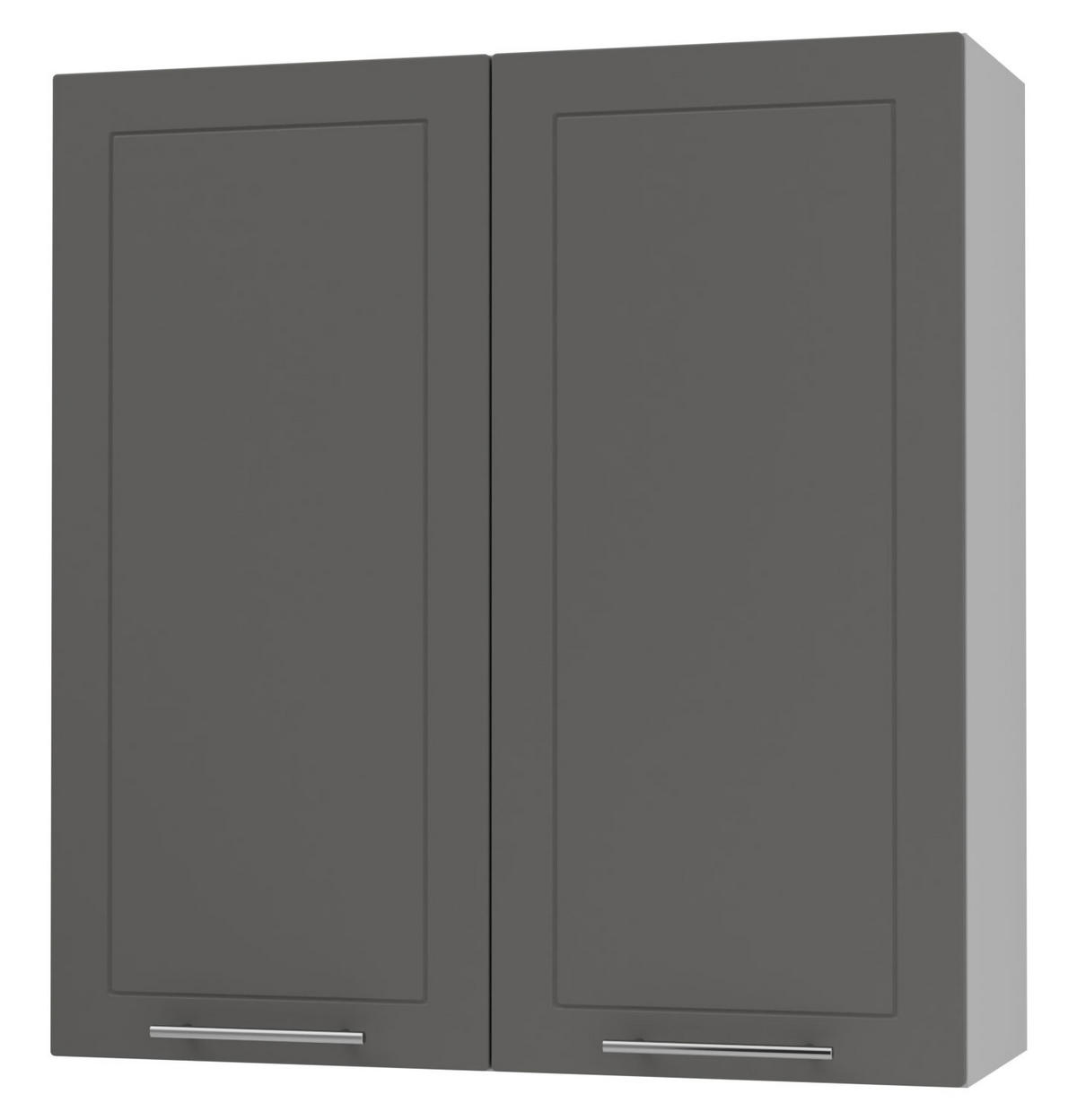 KÜCHENHÄNGESCHRANK Kvantum W4/90 Graphit Matt / Grau Matt 90 / 32,5 / 96cm - Graphitfarben/Grau, Holz/Holzwerkstoff (90/96/32.5cm) - Feldmann-Wohnen