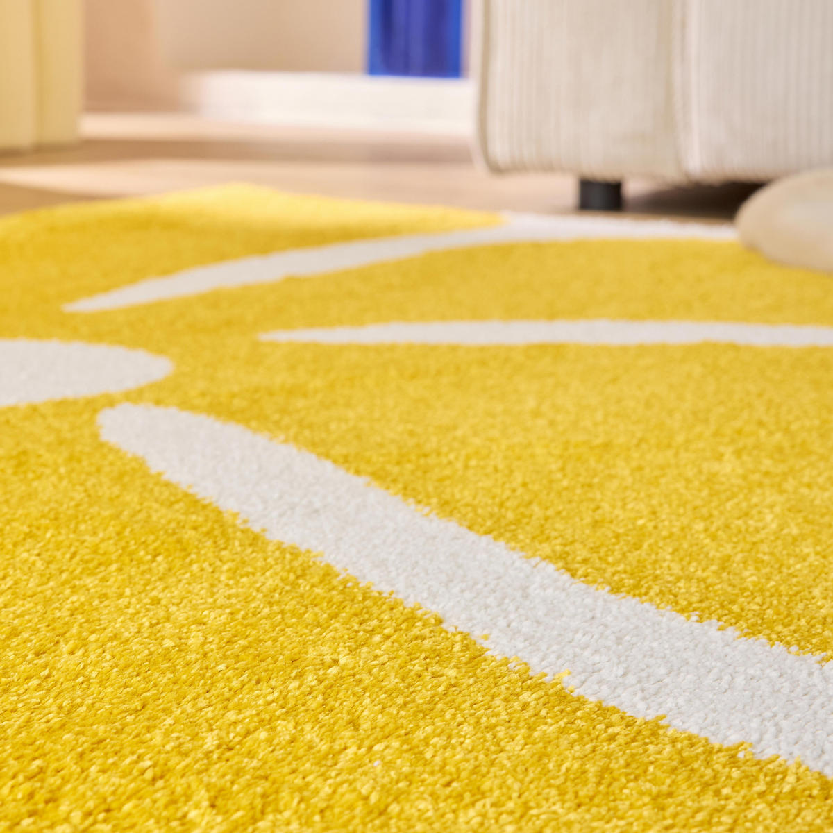 TEPPICH vintage blume gelb Groovy 80x140 cm - Gelb, Textil (80/140cm) - Nazar Rugs