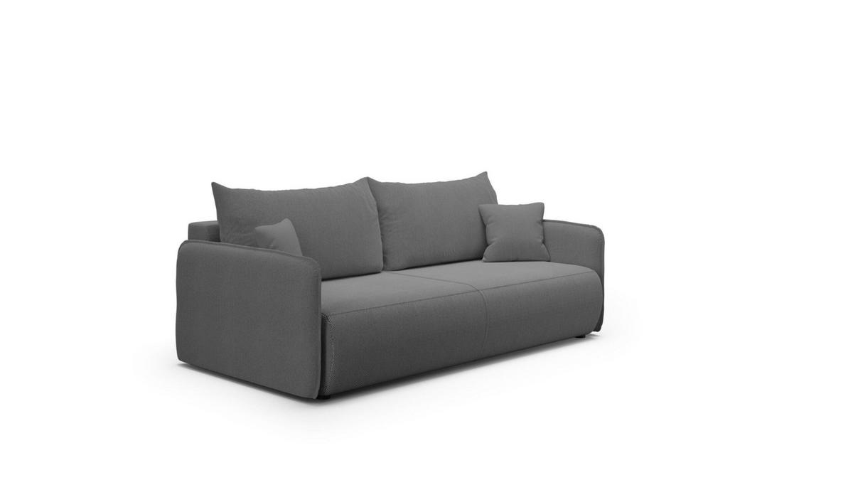 SCHLAFSOFA 4-Sitzer Grau anthracite - Anthrazit, Textil (216/86/105cm) - Furnisell