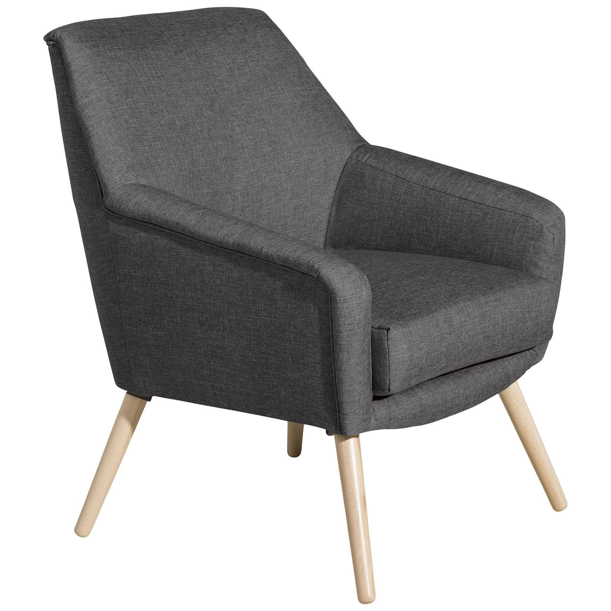 SESSEL Kachka Bezug Flachgewebe Buche natur / anthrazit - Anthrazit, Kunststoff (67/81/71cm) - 58aufmkessel