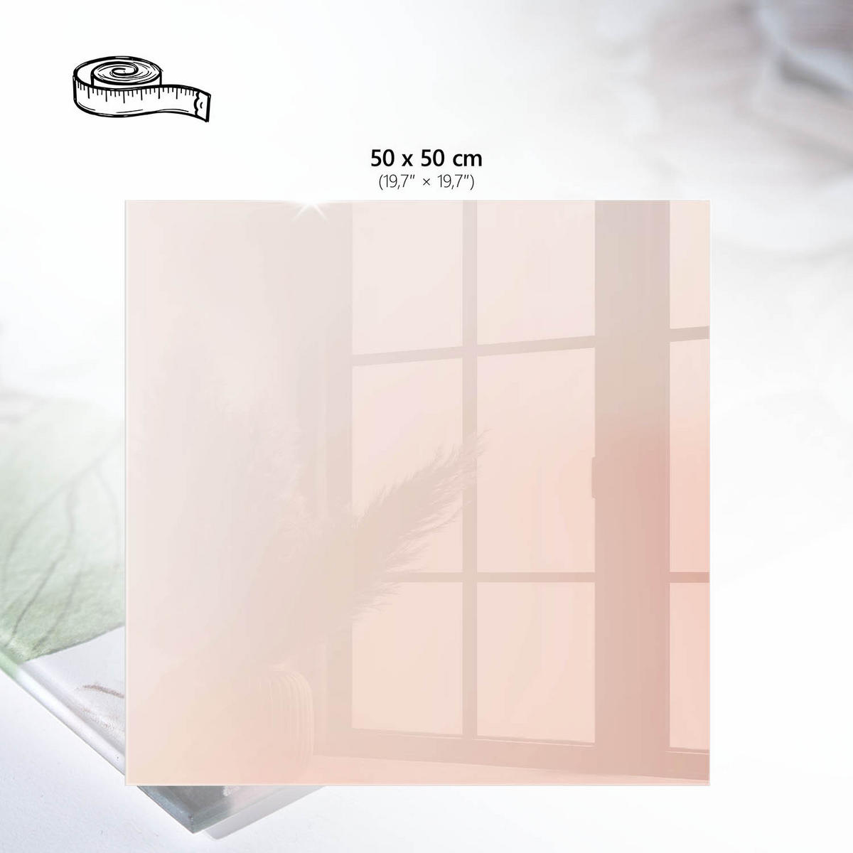 TISCHPLATTE 50x50 cm – Subtile Harmonie - Braun, Glas (50/50/0.4cm) - Wallfluent