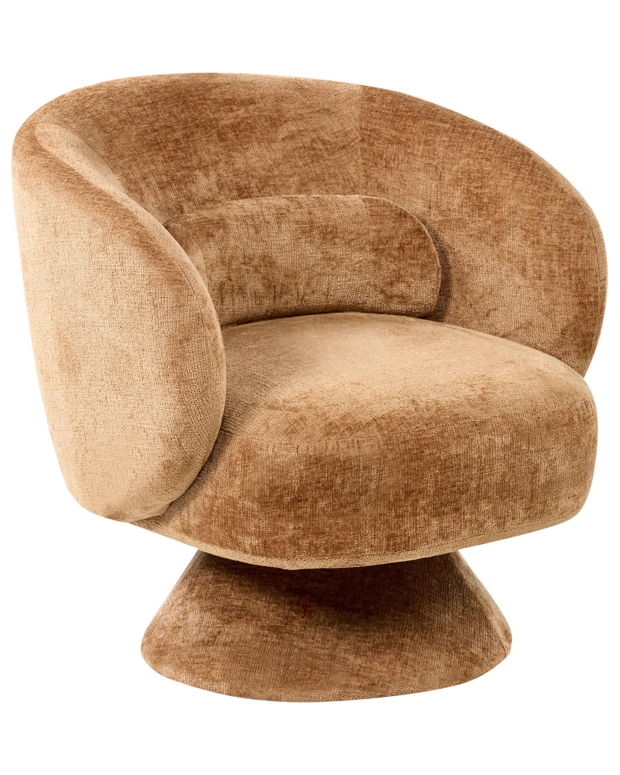 SESSEL Goldbraun Lieksa - Braun, Textil (77/77/64cm) - Beliani