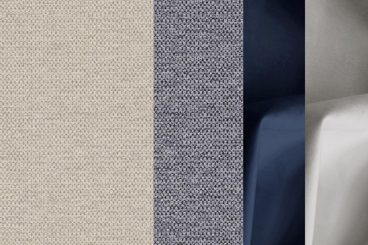 ECKSOFA EVENTO 5-Sitzer, creme - Creme/Schwarz, Holzwerkstoff/Textil (266/206cm) - Courtois Laville