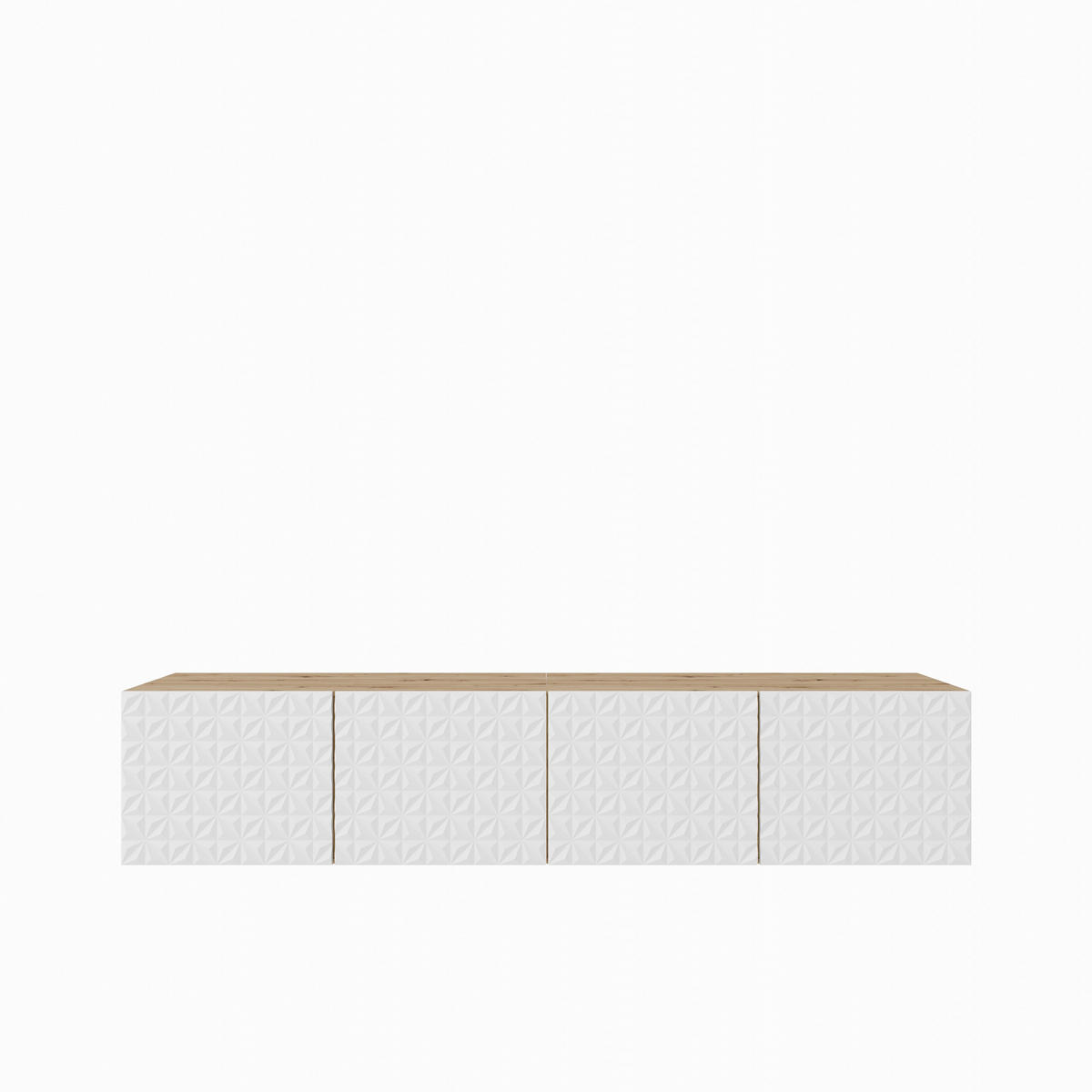 TV-SCHRANK Cali 200 cm (2x100) viertürig, artisan, weiß - Eiche Artisan/Weiß, Kunststoff (200/41/40cm) - Margaret Hadas24