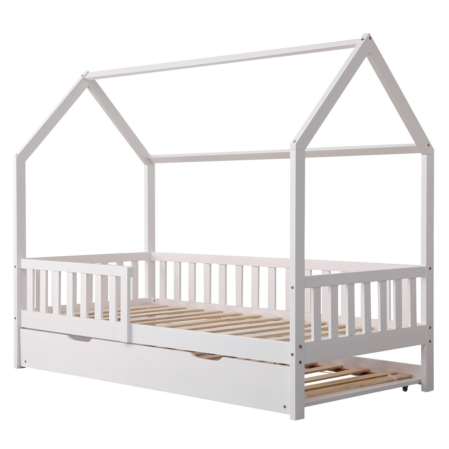 KINDERBETT Marceau Weiß 190/90 cm - Weiß, Holz - Happy Garden