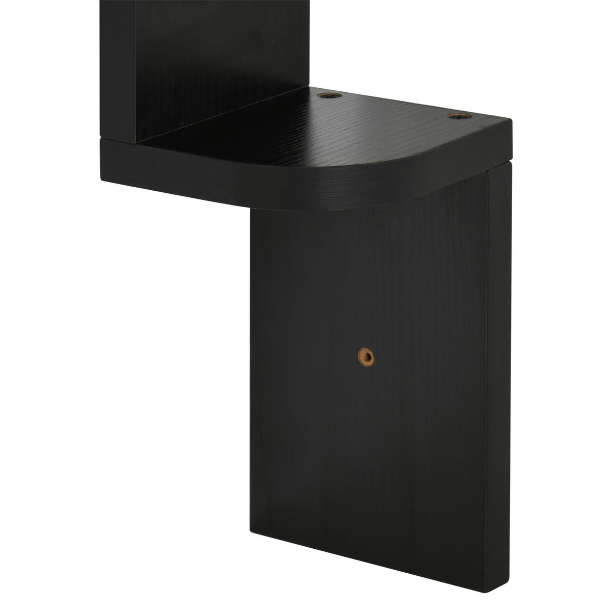 WANDREGAL DE-14385 5 Ebenen, Zickzack-Eckform Schwarz - Schwarz, Holzwerkstoff (12/120/12cm) - ComfortXL