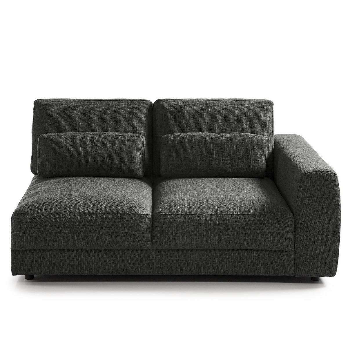 2-SITZER MODULSOFA - Grau, Textil (158/80/117cm) - home24