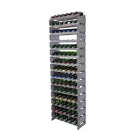 WEINREGAL VINOTECA FLEX PRO HxBxT 205x65x28cm 90 Flaschen auf 15 Ebenen Grau - Grau, Holz (65/205/28cm) - PROREGAL