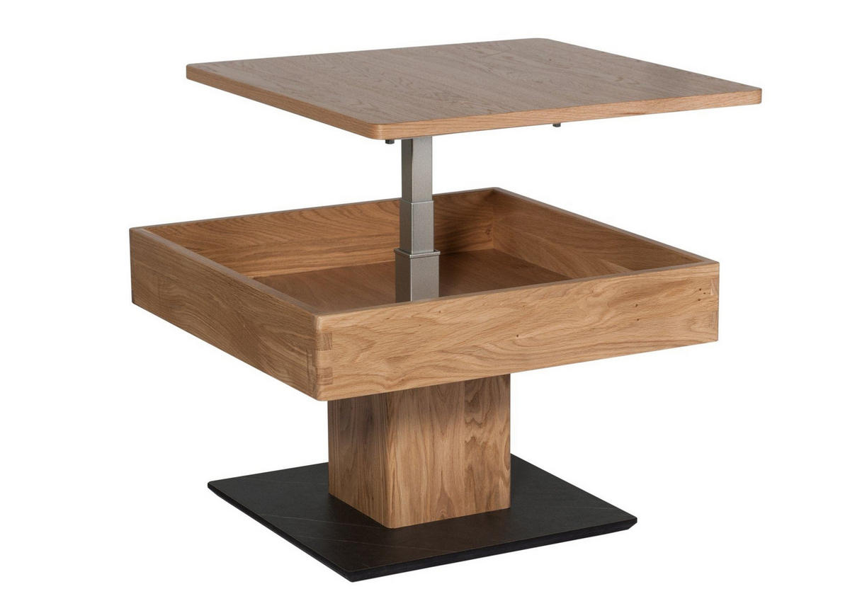 FUNKTIONSTISCH Cele 67x67x43 höhenverstellbar;diagonal verschiebbar Wildeiche - Wildeiche, Holz (67/67/43cm) - 58aufmkessel
