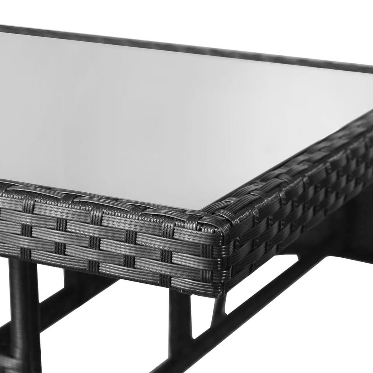 GARTENTISCH Tischmund 80/74/80 cm - Schwarz, Naturmaterialien (80/80/74cm) - ZMH