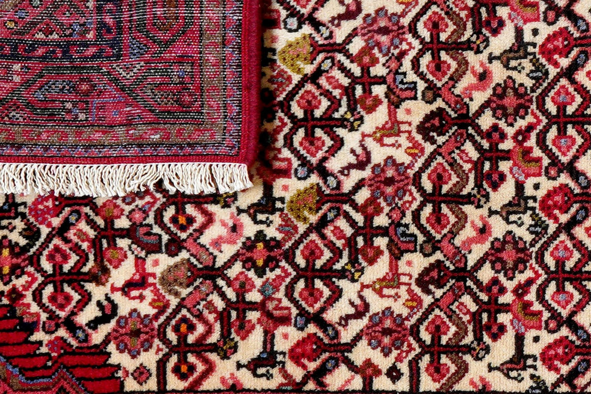 LÄUFER Orient handgeknüpft Assadabad Beige, Rot 209/79 cm Schurwolle - Beige/Rot, Textil (79/209cm) - Looma