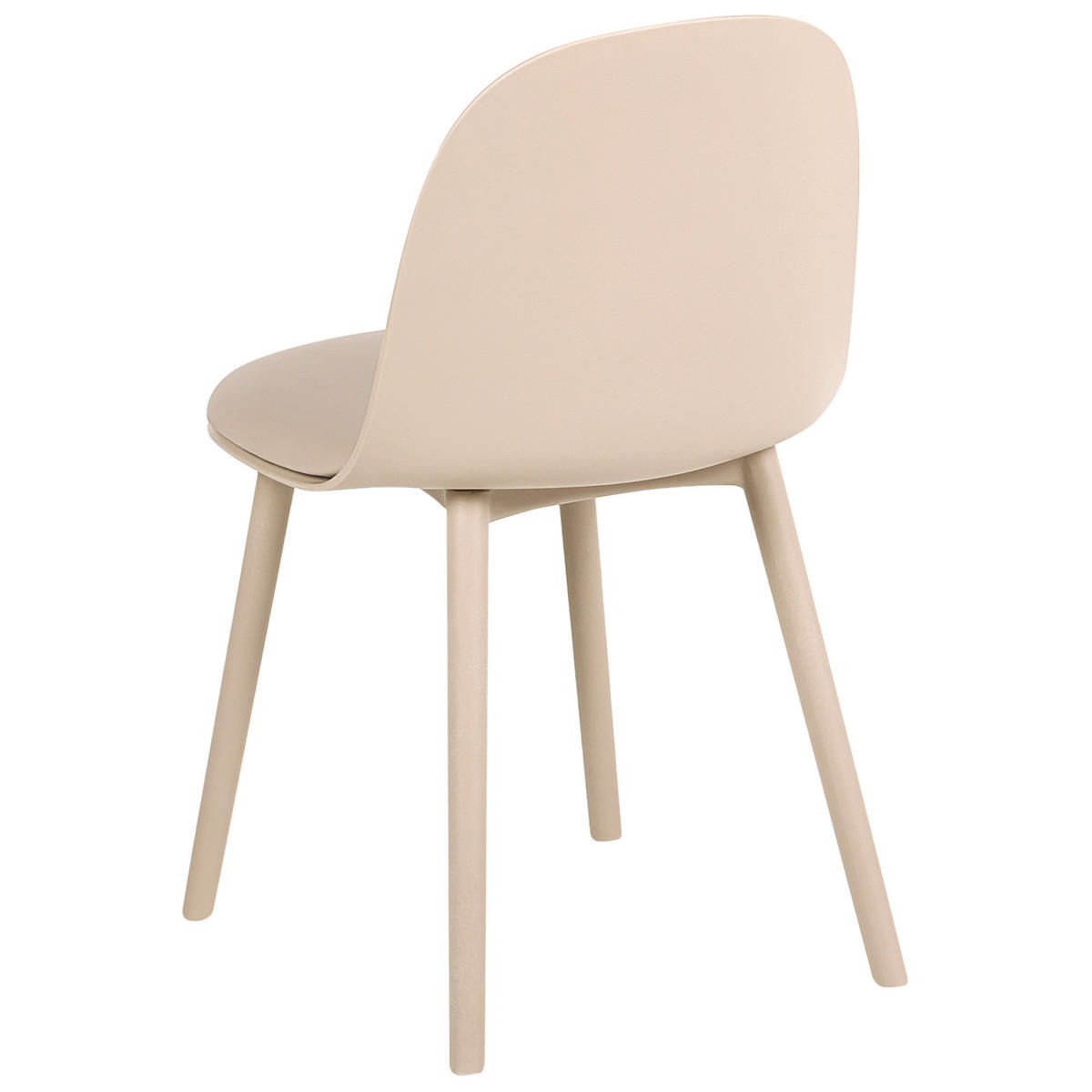 ÉTKEZŐSZÉK 2 darabos Szett Műbőr Bézs Ankeny - bézs, műanyag (46/80/48cm) - Beliani