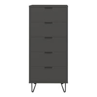 KOMMODE Erna 51x45x123 Anthrazit matt Lack - Anthrazit, Holzwerkstoff (51/123/45cm) - 58aufmkessel