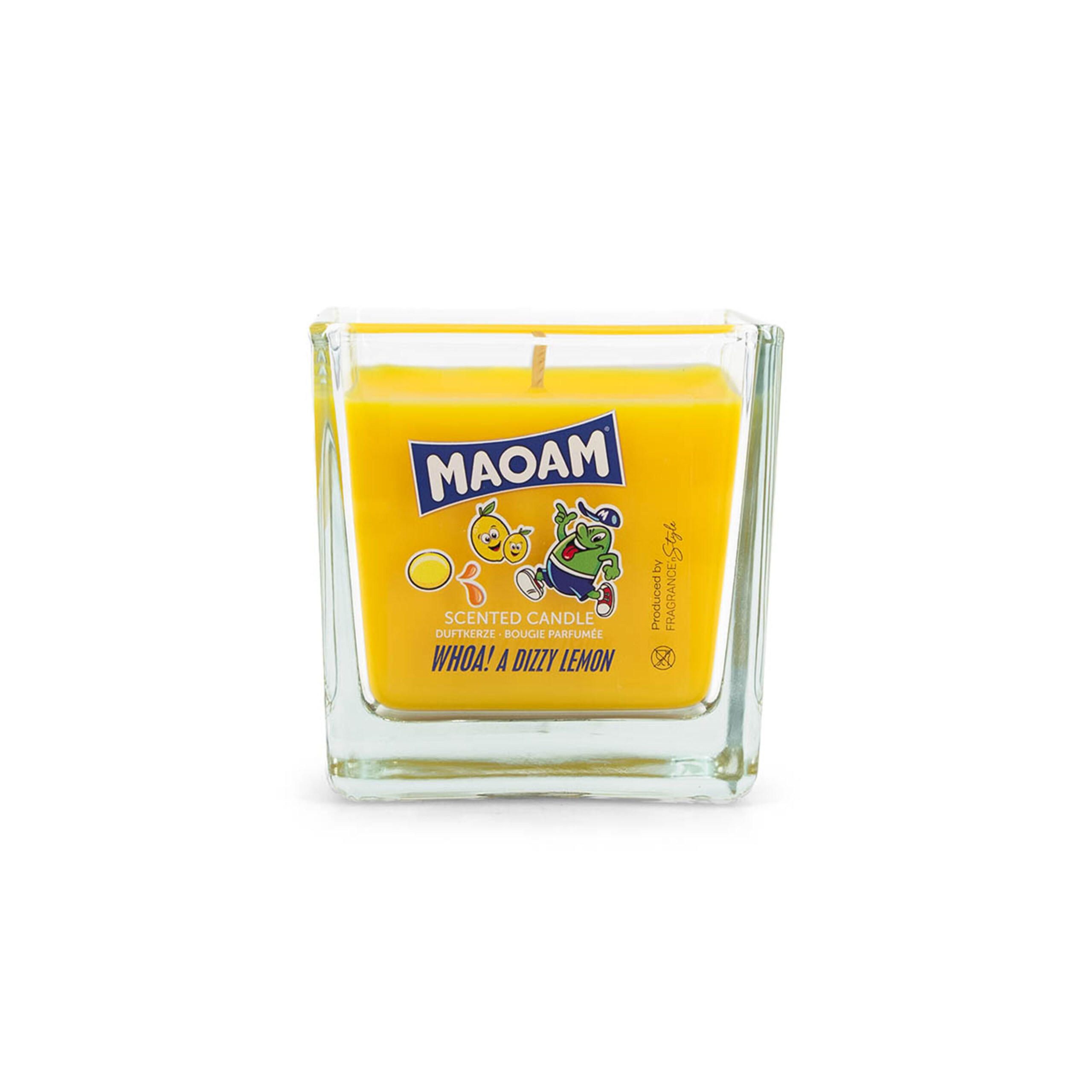 DUFTKERZE Maoam - Gelb, Naturmaterialien/Glas (8cm)