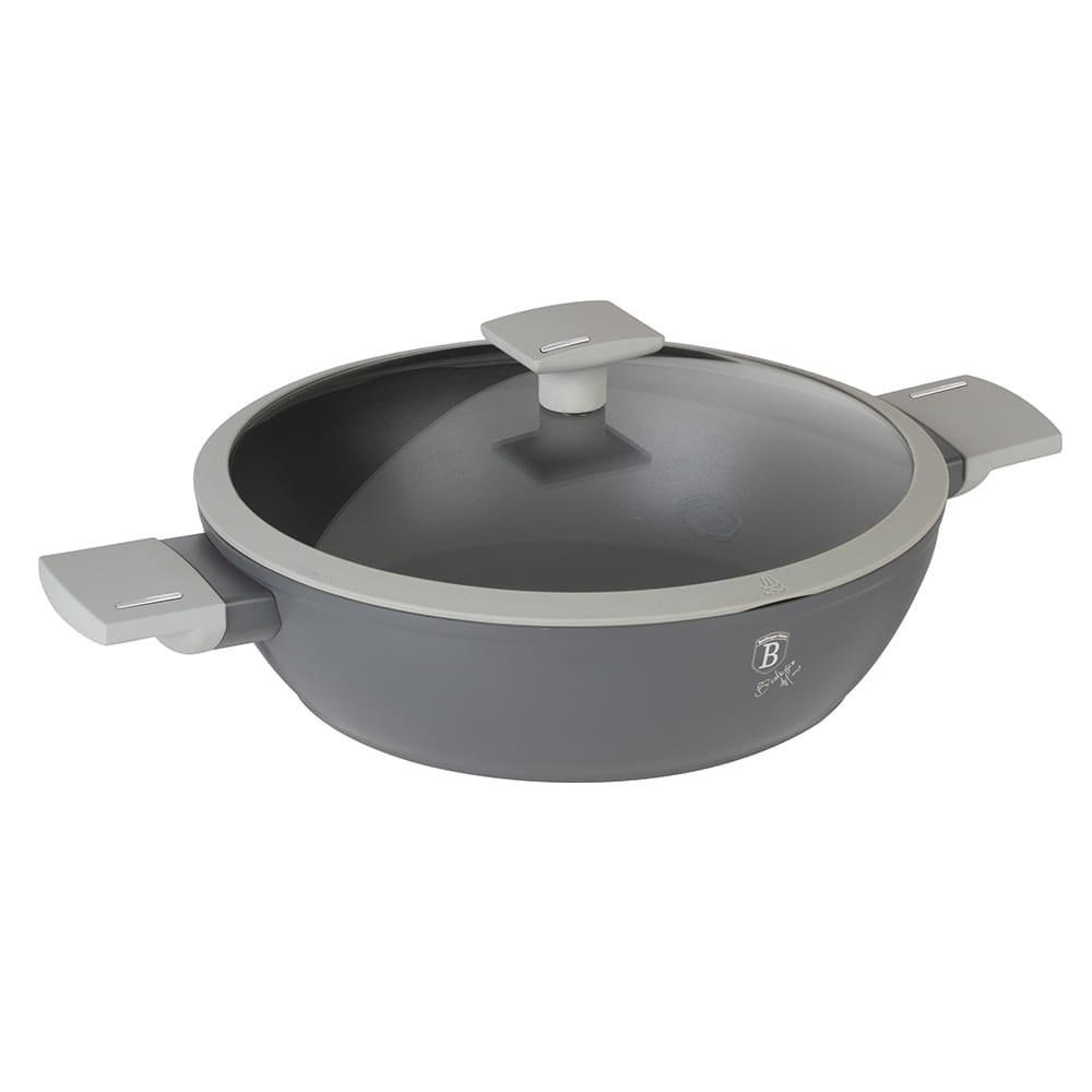TOPF Grau 28/28/7.5 cm BH7070 - Grau, Metall (28cm) - Berlinger Haus