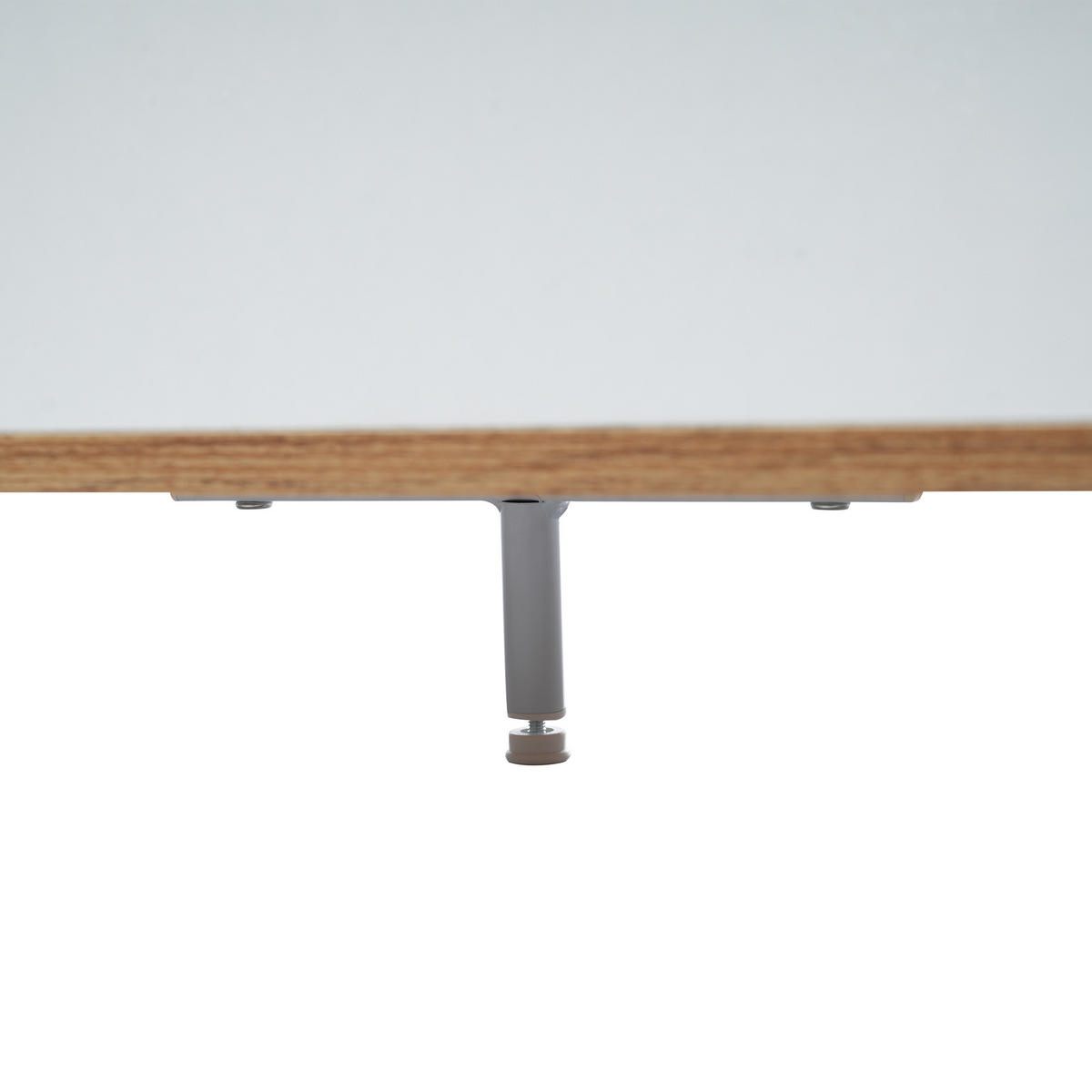 LOWBOARD in Weiß mit Fächern und Türen für Wohnzimmer, B175/T37/H51cm - Naturfarben/Weiß, Holzwerkstoff/Metall (175/51/37cm) - STILVORA