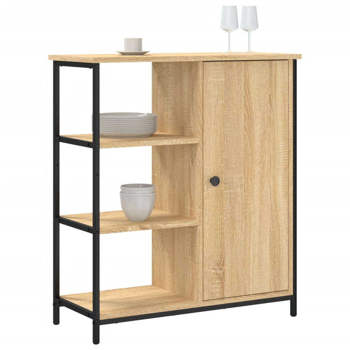 SIDEBOARD Sonoma-Eiche 70/30/80 Cm Holzwerkstoff - Braun, Holzwerkstoff (70/80/30cm) - vidaXL