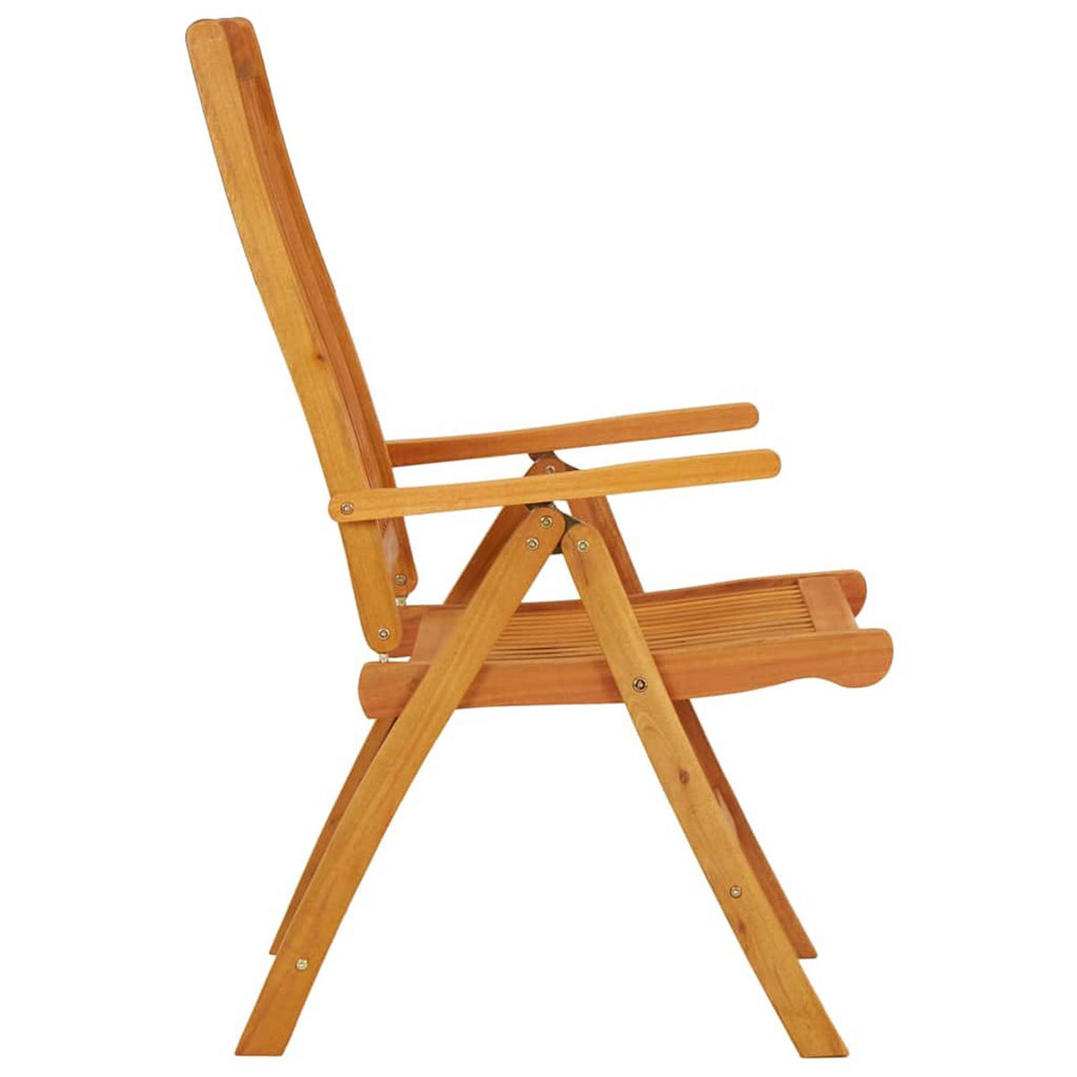 KLAPPBARE Gartenstühle 2er Set Massivholz Eukalyptus - Braun, Holz (58/112/71cm) - vidaXL