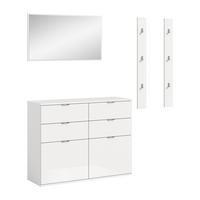 GARDEROBE Systemmöbel Projekt X 4tlg. Kombination, ca.82x191x34cm - Weiß, Holzwerkstoff (171/191/37cm)