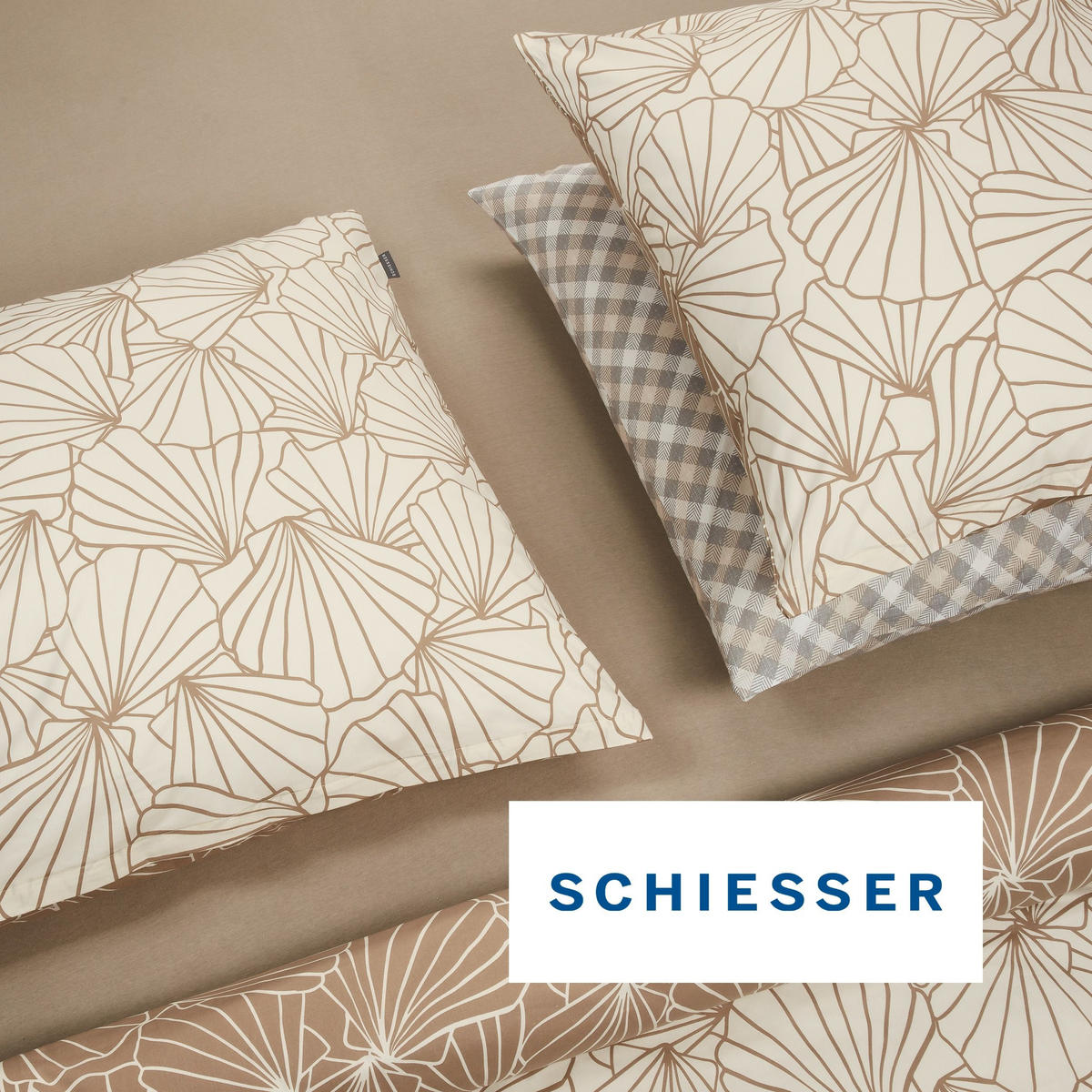 BETTWÄSCHESET Mariel - Renforcé - 2-teilig - 135 x 200 cm - Taupe - Taupe, Textil (135/200cm) - SCHIESSER