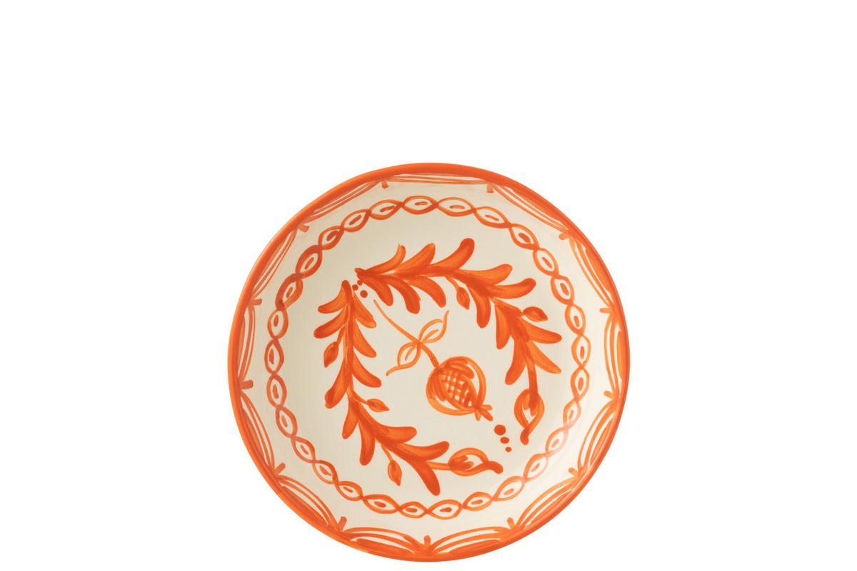 SERVIERSCHALE GRANADA PATTERN - Töpferei - Orange - Multicolor, Keramik (25/6/25cm) - J-Line