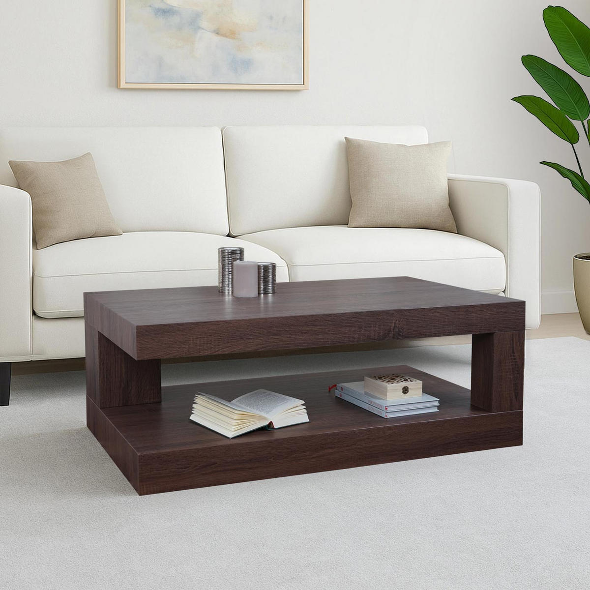 COUCHTISCH rechteck Eiche Dekor - Eichefarben, Holzwerkstoff (60/110/40cm) - MCW