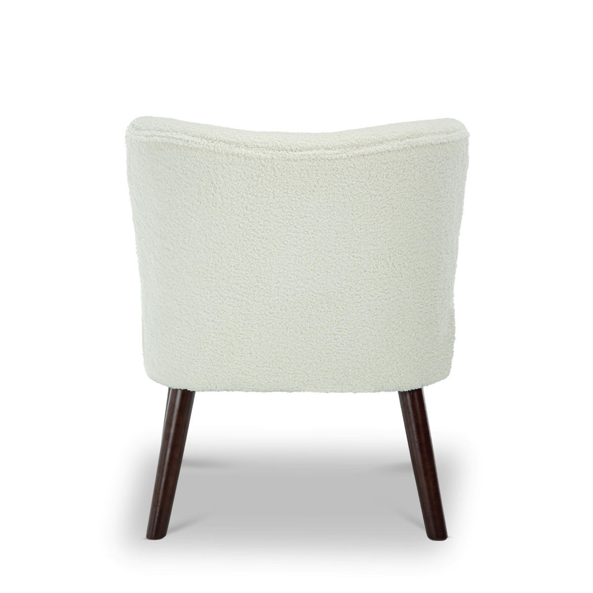 COCKTAILSESSEL 2er-Set Jofi aus weißem Frottee - Dunkelbraun/Weiß, Holz/Textil (56/70.5/67cm) - Sicaan