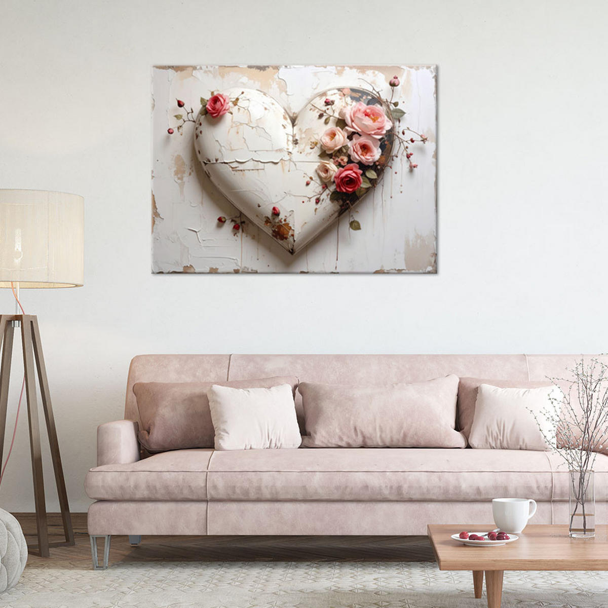 LEINWANDBILD Liebe 30x20cm - Beige, Textil (30/20cm) - Feeby