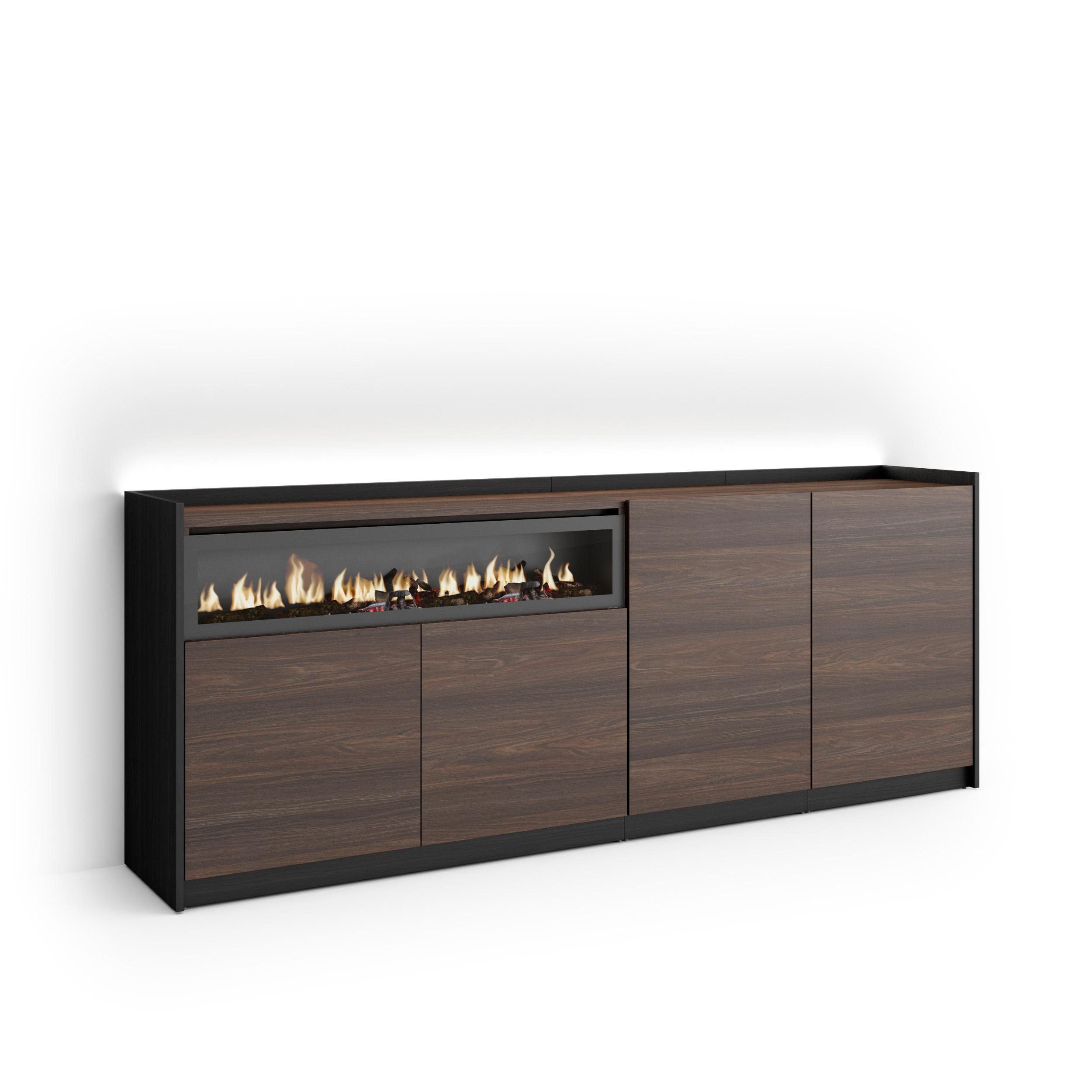 Skraut Home Sideboard, Dunkelbraun 207x80x37 cm