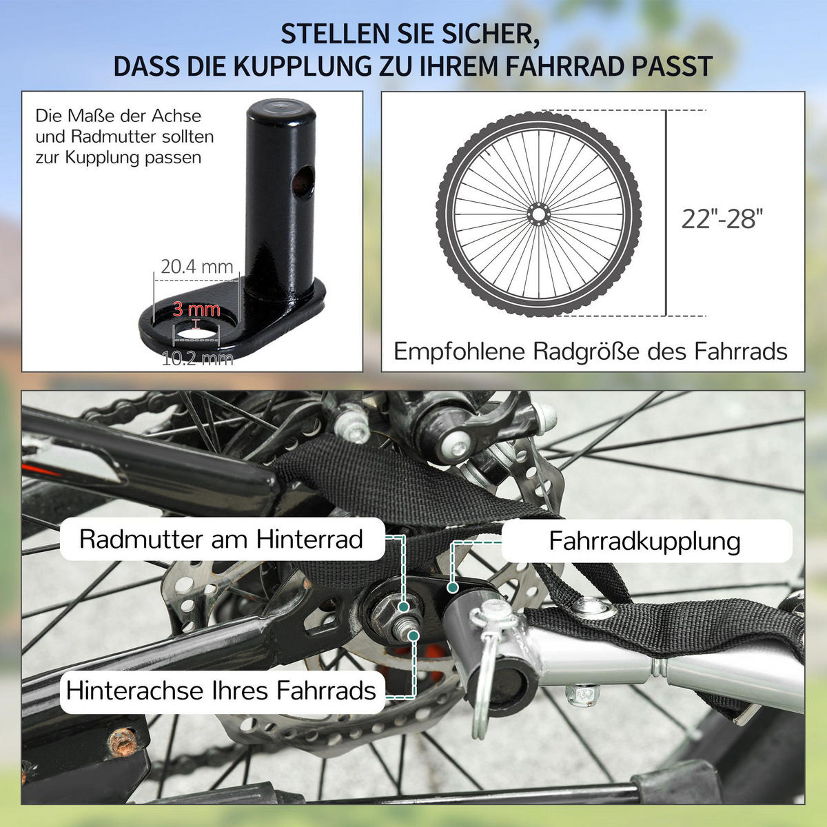 LASTENANHÄNGER, Stahlrohr, Grau, 140L x 88B x 60H cm - Grau, Metall (88/60/140cm) - HOMCOM