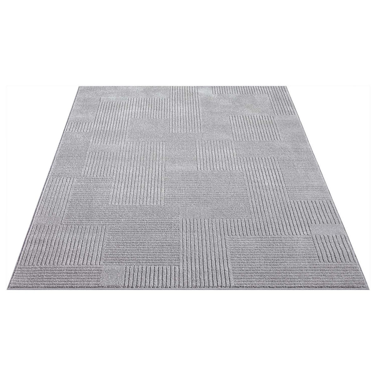 KURZFLOR-TEPPICH Flair 177 Grau 120x170 cm - Grau, Textil (120/170cm) - carpet city