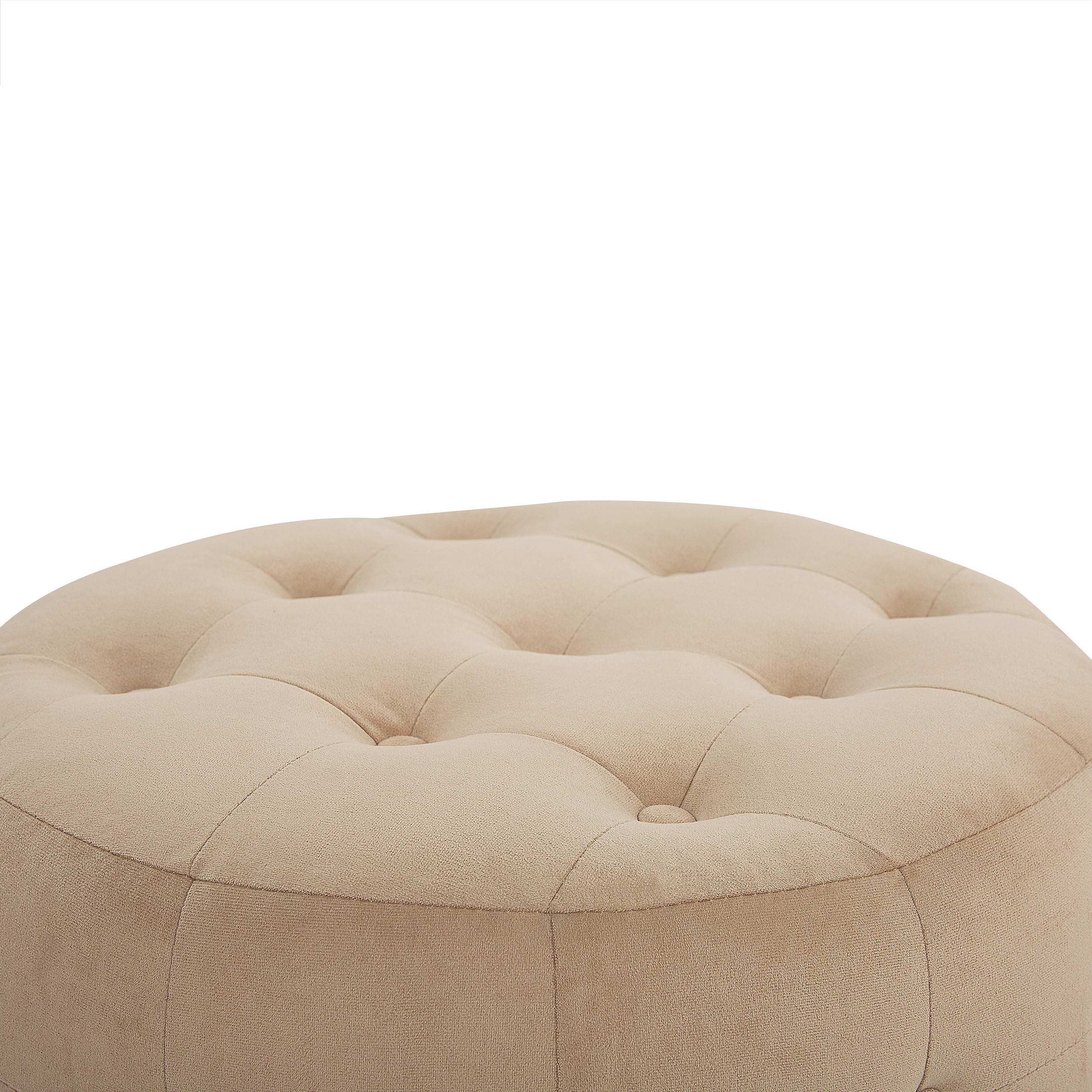 POUF Tampa 55/55/30 cm - Beige, Textil (55/30/55cm) - Beliani