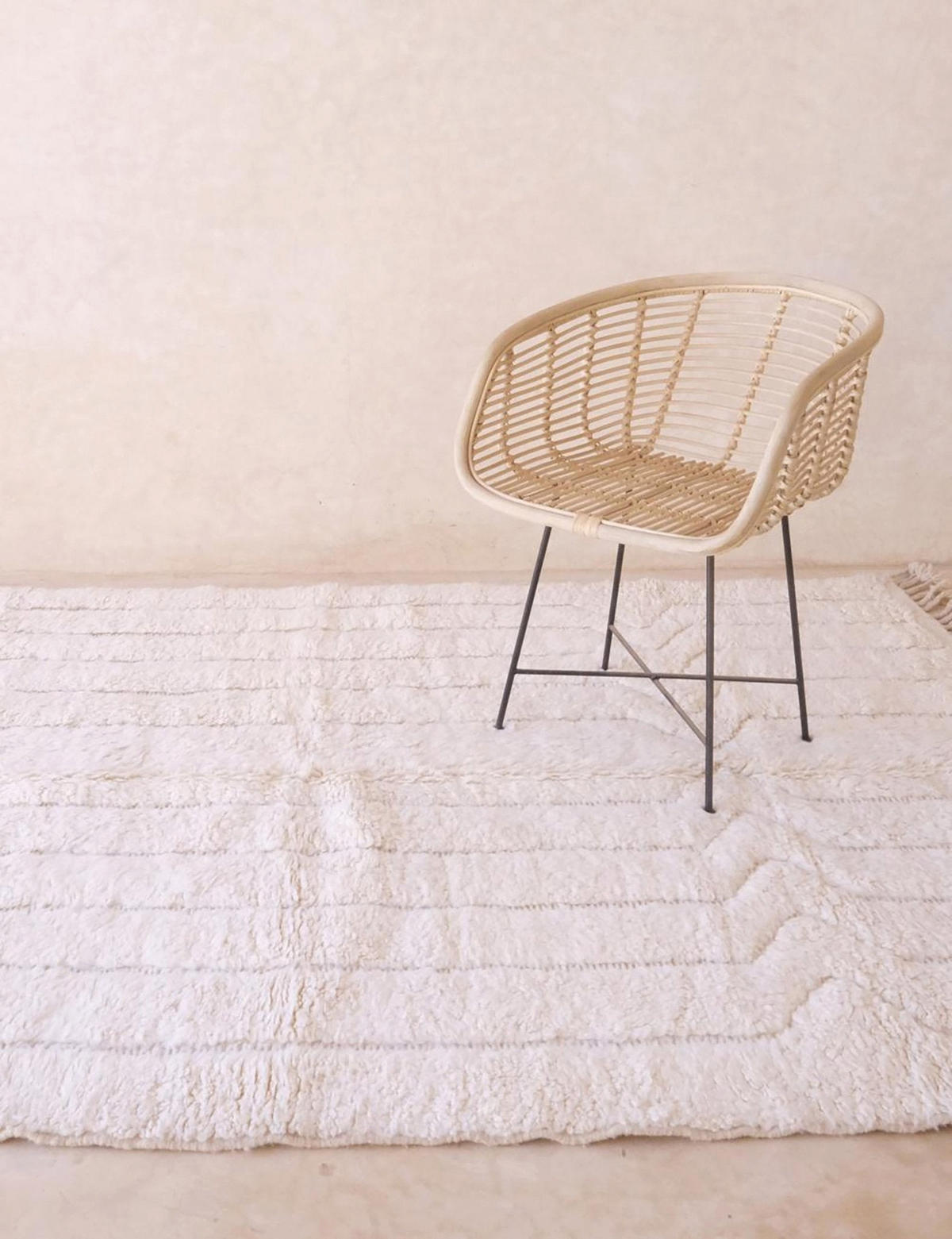 BERBERTEPPICH aus reiner Wolle 177x 262 cm - Weiß, Naturmaterialien (177/262cm) - AFK Living