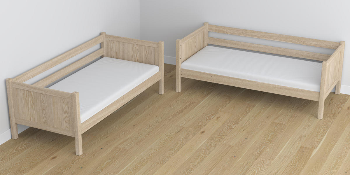ETAGENBETT N02 Sonoma Eiche 90/200 - Sonoma Eiche, Naturmaterialien/Holz (90/200cm) - N-Wood