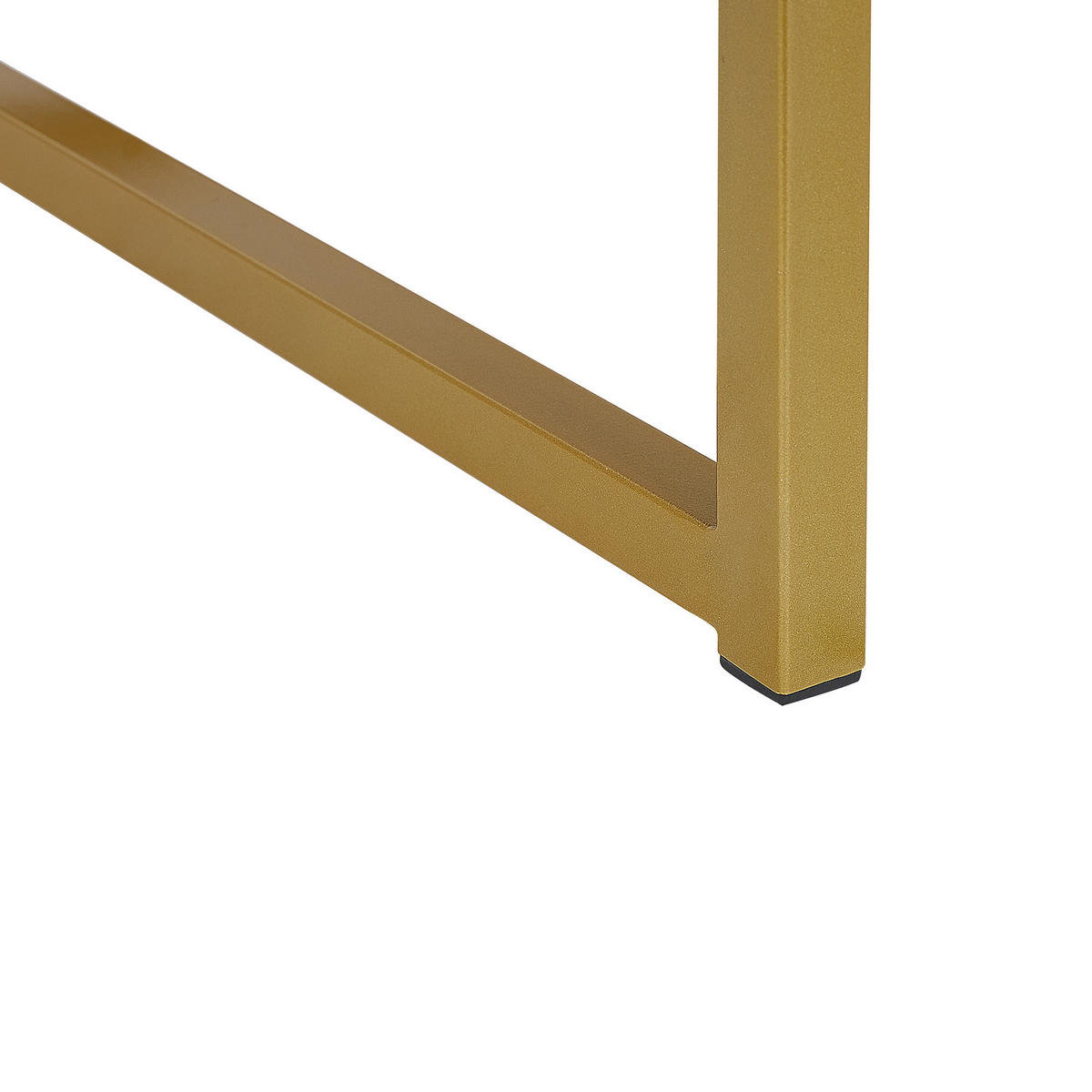 BEISTELLTISCH schwarz/gold 1 Schublade quadratisch 40/40/57 cm Largo - Goldfarben/Schwarz, Holzwerkstoff (40/40/57cm) - Beliani