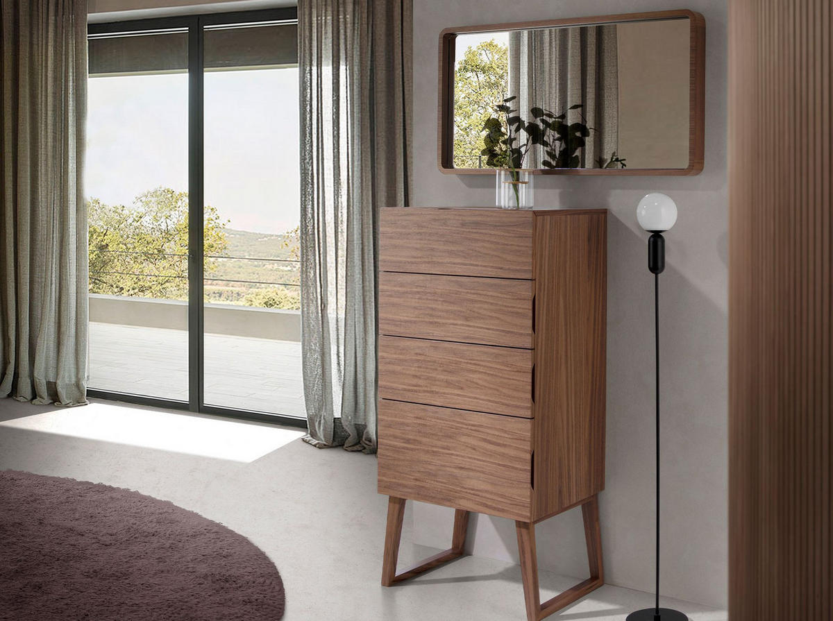 WANDSPIEGEL Wandspiegel Rechteckig Walnuss 100/50/7 cm - Walnussfarben, Holz (100/7/50cm) - ANGEL CERDA