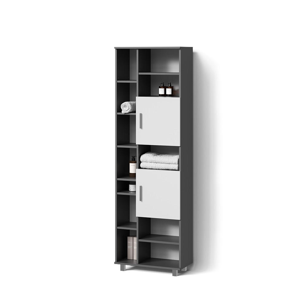 Livinity® KOUPELNOVÁ SKŘÍŇKA Eisak Antracitová/bílá 60 x 190 cm