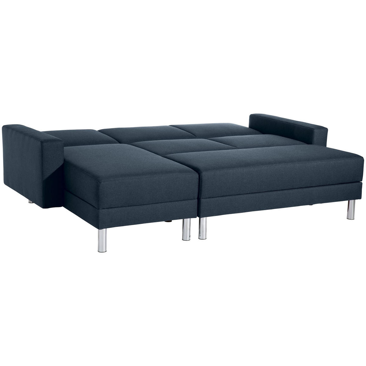 FUNKTIONSSOFA mit Hocker Katryna Flachgewebe blau - Blau, Kunststoff (144/92/230cm) - 58aufmkessel
