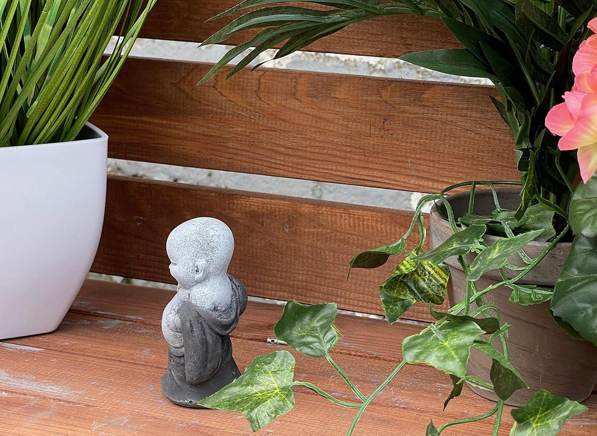 STEINFIGUR Little Shaolin frostfest Steinguss - Grau, Stein (6/9/5cm) - stoneandstyle