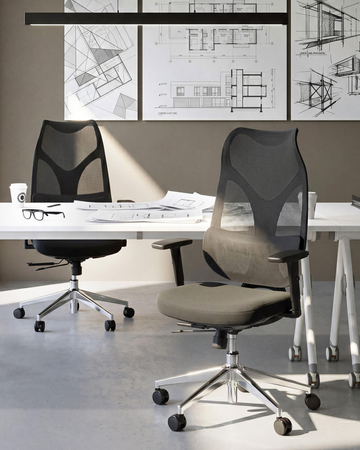 KANCELÁŘSKÁ ŽIDLE Látka Černá Velio - černá, textil (40/115/60cm) - Beliani