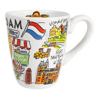 BECHER Blond Stadtikone Amsterdam in Bunt - 350 ml - Multicolor, Keramik (0.35L) - Blond Amsterdam