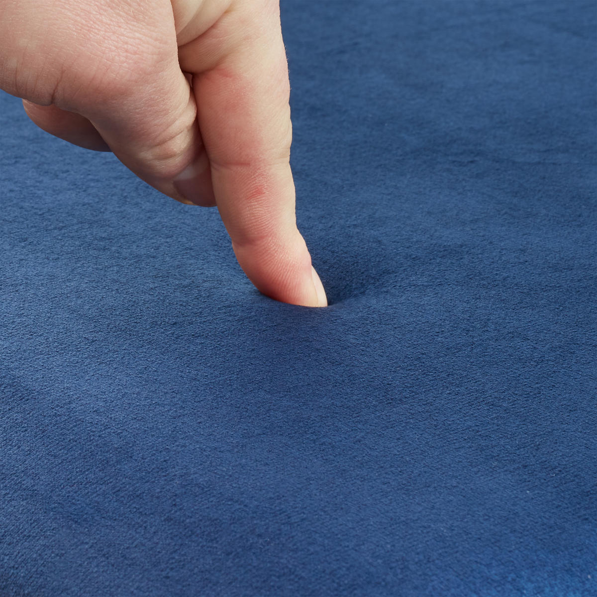 SITZBANK - Blau, Holzwerkstoff/Textil (77/38/39cm) - Relaxdays